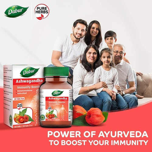 DABUR Tulsi, Amla, Gilloy, Turmer Tablet Respiratory Health Boosts Immunity 80 T - Picture 24 of 24