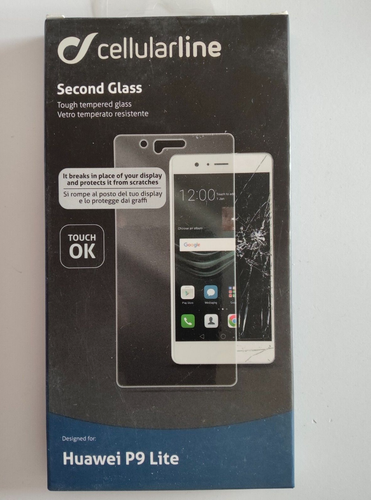 SECOND GLASS PROTECTION celularline POUR ECRAN DE TÉLÉPHONE HUAWEI P9 LITE