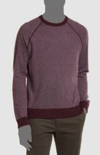  295 Vince Mens Red Birdseye Raglan Sweater Size XL
