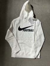 Nike Boys Club Fleece Hoodie White Football Size XL