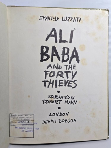 Ali Baba and the Forty Thieves HC Emanuele Luzzati 1968 Ex Library - Picture 8 of 16