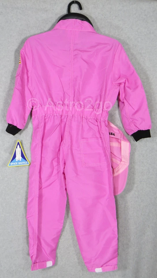 AEROMAX NASA JR. TRAJE DE VUELO ESPACIAL ROSA ASTRONAUTA con SOMBRERO-Disfraz de Halloween Juvenil Foto 2 de 4