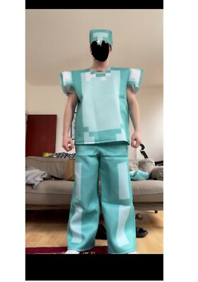 Minecraft Diamond Armor Adult Costume Size M-XL