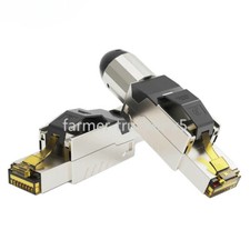 RJ45 Cat6A Cat7 Cat8 Toolless Field Termination Plug Shielded Fast Connector New