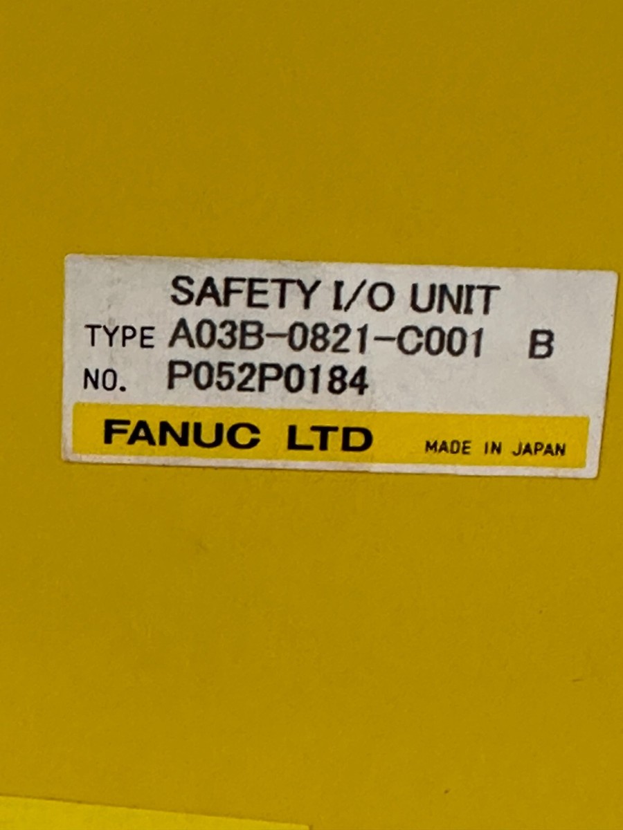 FANUC A03B-0821-C001 B SAFETY I/O UNIT NO. P052P0184 SHIPS FANUC A03B-0821-C001 B SAFETY I/O UNIT NO. P052P0184 SHIPS