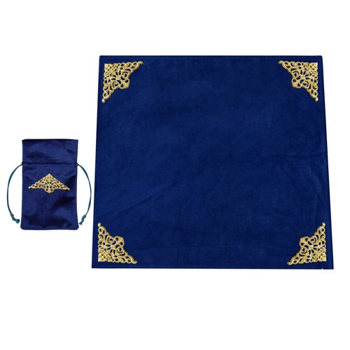 25.59" Square Altar Tarot Table Cloth with Bag Wicca Tablecloth Triangle Alloy - Picture 3 of 16