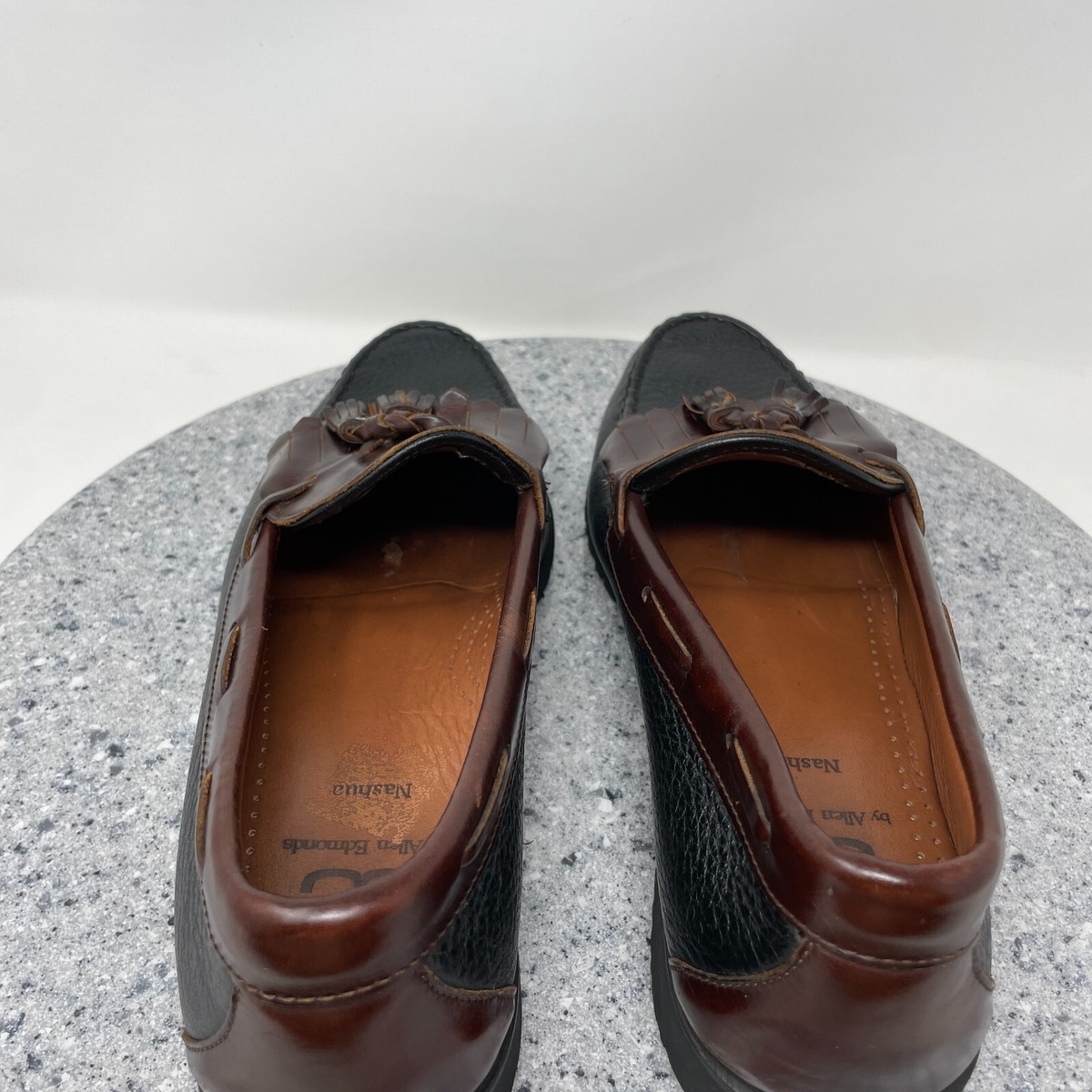 Allen Edmond Nashua Loafers 9‎ C Mens Brown Black Leather Tassled Loafer USA Men main image 3