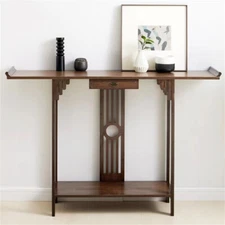 Oriental Console Table Rustic Wood Hallway Writing Table Hall Corridor Furniture