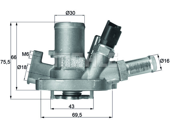 TI 151 80 MAHLE Thermostat, coolant for ABARTH,ALFA ROMEO,CHRYSLER,FIAT,JEEP,LAN - Image 2