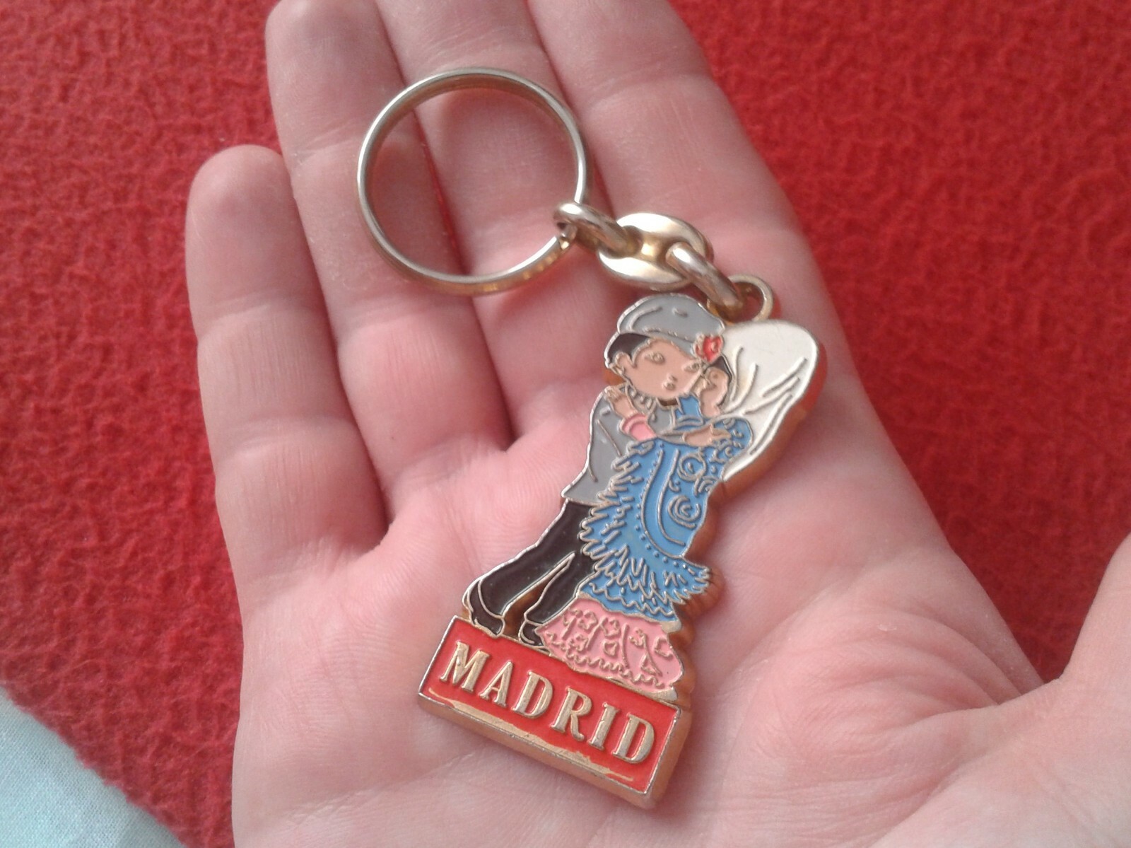 SPAIN LLAVERO MADRID CAPITAL DE ESPAÑA CHOTIS ? CHULAPOS ? BAILE DANCE KEYRING..