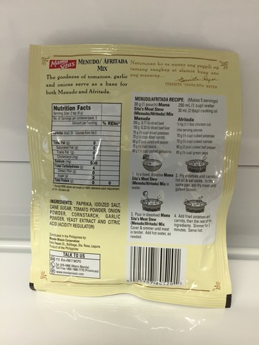 Mama Sita’s Menudo Afritada Mix Meat Stew Mix 30g Quantity of 5, 10, or 24 - Picture 2 of 2