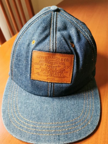 Levis Cappello Jeans Camionista cap leather patch | eBay