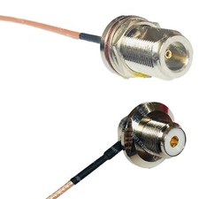 RG316 N FEMALE BULKHEAD to UHF Female Angle Bulkhead RF Cable Rapid-SHIP LOT