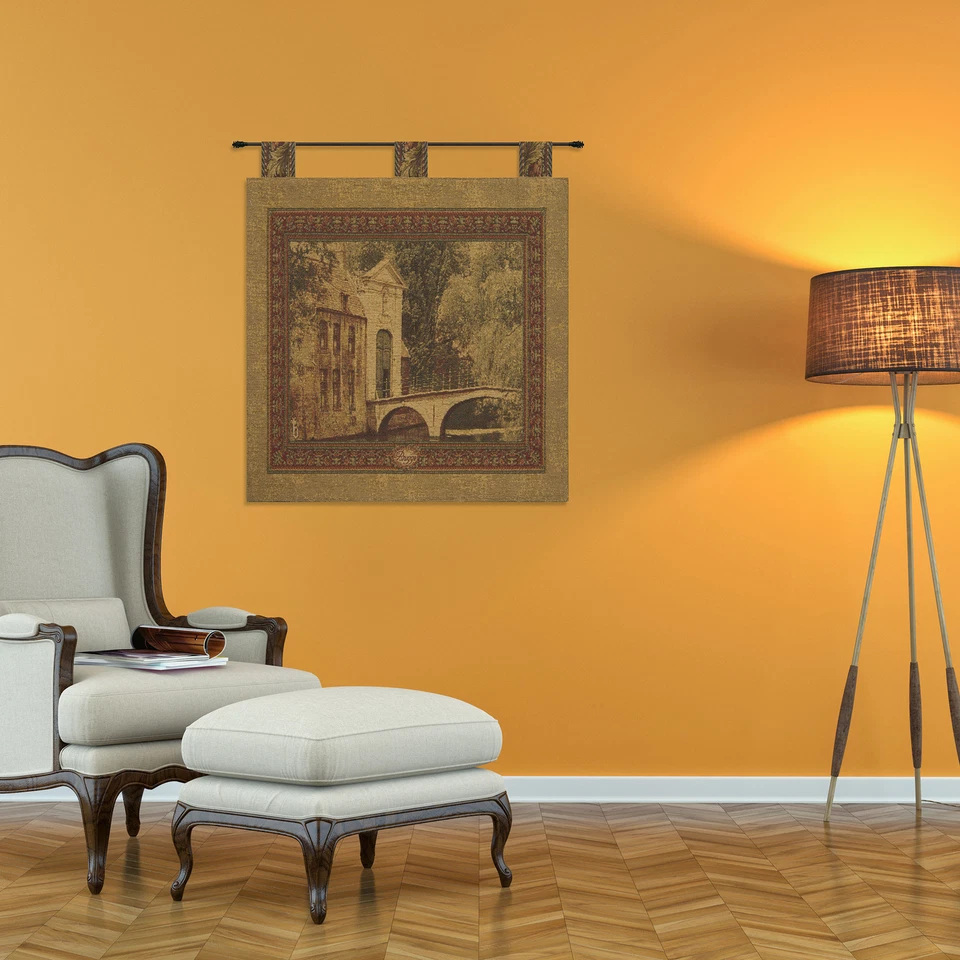 Brugge Belgian Tapestry | Jacquard Woven European Wall Hanging with Loops - Image 2 of 4