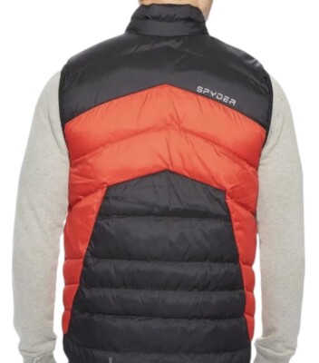 NWT Men's SPYDER Geared Synthetic Black Red Down Puffer Best US