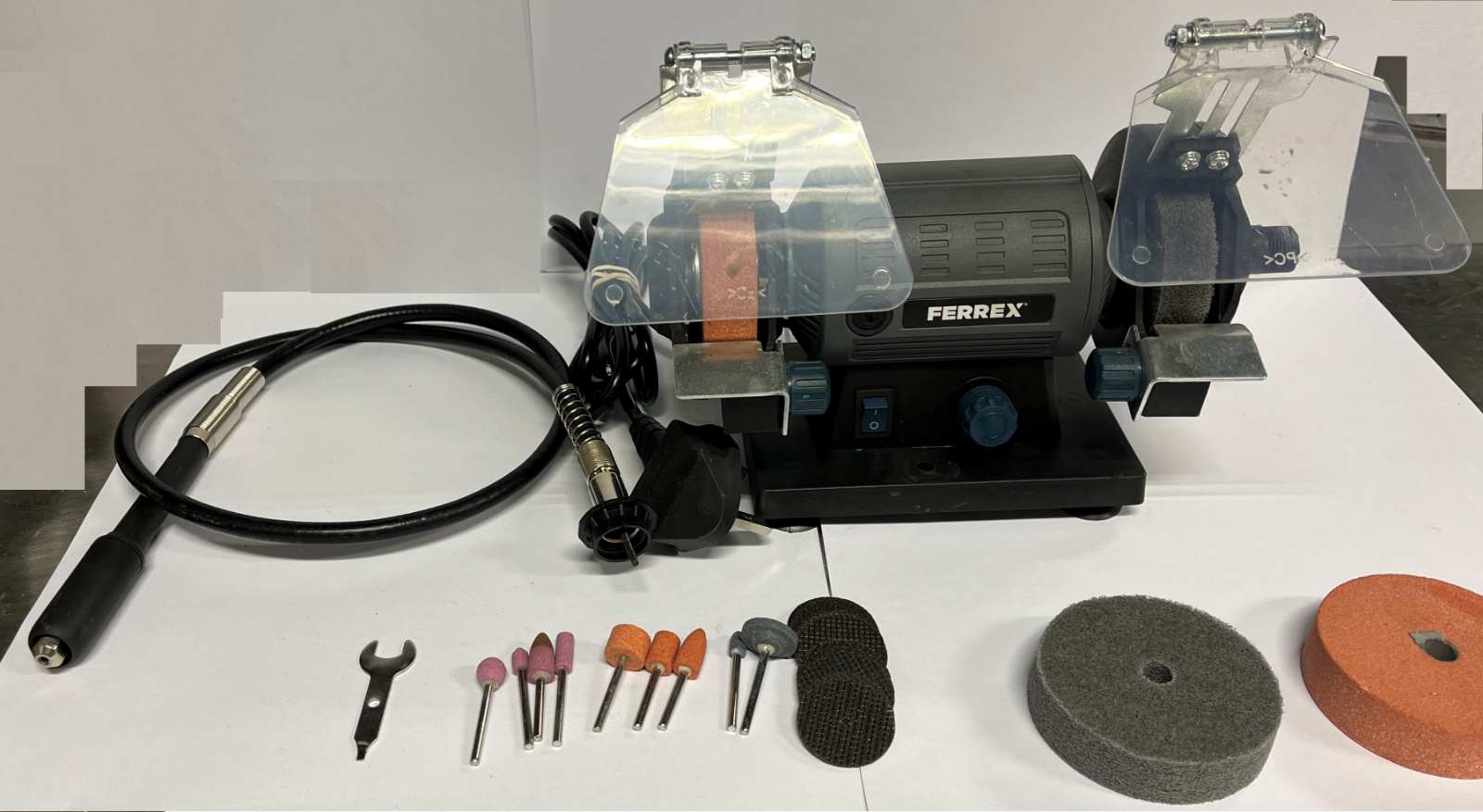 Ferrex 120w Mini Bench Grinder With Flexible Shaft (Boxed) eBay