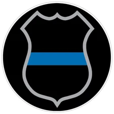 Law Enforcement Thin Blue Line Police Badge Bumper Sticker Military Vinyl 5"
