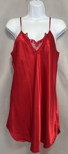 Vintage MARYANN S BOUTIQUE Women s Nightgown Sz Medium Red Satin Lace