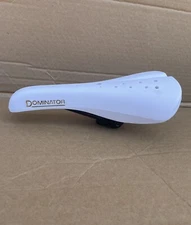 Viscount Dominator BMX Bicycle Seat Old School Hard Shell saddle GT Dyno WHITE