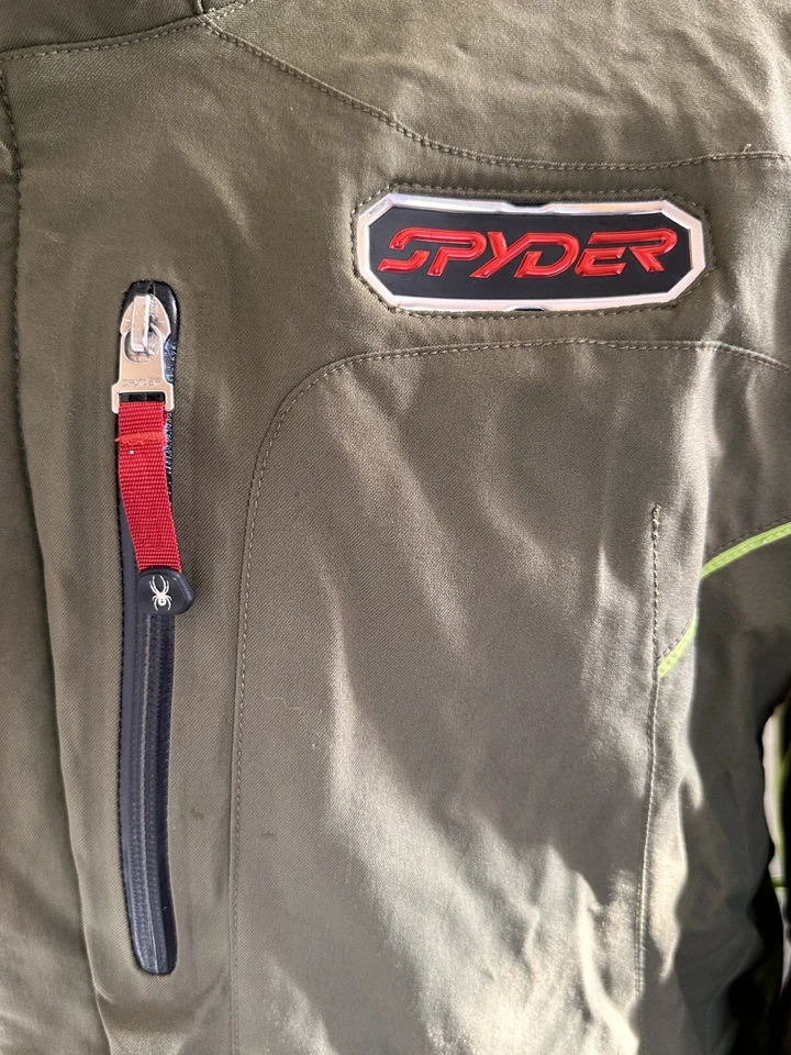 Spyder X-Static Dermizax Ski Jacket Mens US-XL Olive Green - Image 2 of 4