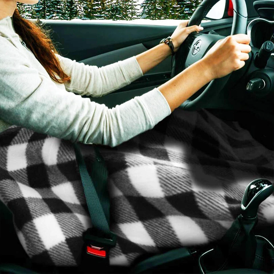 Electric Heated Soft Blanket Car Truck Throw Rug Travel Caravan Camping Warmer - image 2 of 4