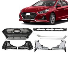 Front Grille Trim Molding/led Drl Fog Light For Hyundai Sonata Limited 2018-2019