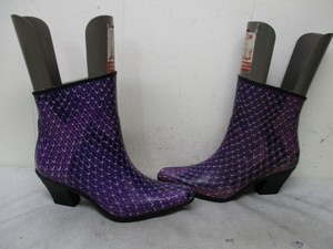 purple rubber boots
