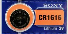 1  SONY CR1616 3V BATTERY BATTERIES LITHIUM CAR KEY ALARM GARAGE REMOTE 3D TOY