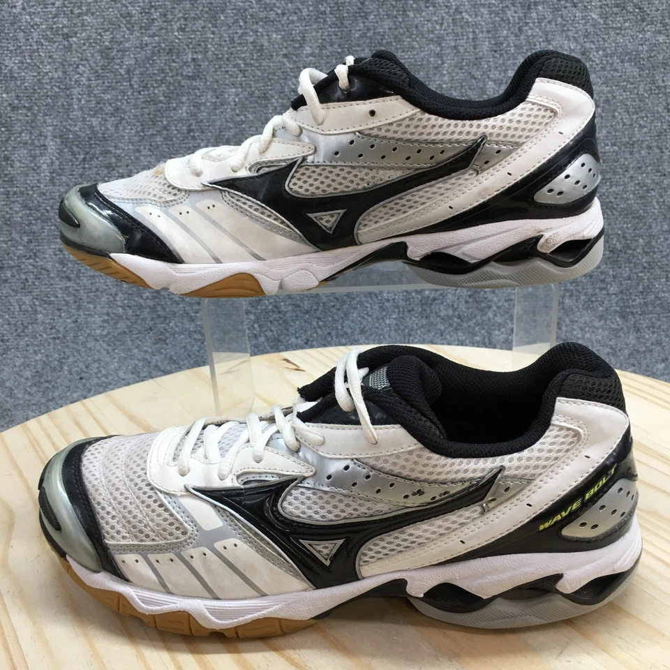 Mizuno Shoes Womens 9.5 Wave Bolt Volleyball Sneakers White Mesh Low 9KV-28409 - Image 2 of 4