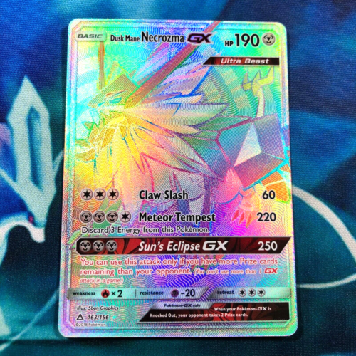 Dusk Mane Necrozma GX - 163/156 - Rainbow Rare Ultra Prism - Pokemon Card - LP - Picture 1 of 8