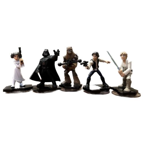 12 Disney Infinity Star Wars Characters!! Han, Darth Vader, Luke, ex. Used Once! - Afbeelding 1 van 8