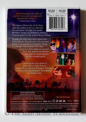 The Three 3 Wise Men Christmas Nativity Bible Cartoon Disney DVD