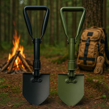 Klappspaten mit Hacke, Schaufel aus Metall, Outdoor Bushcraft Survival Camping