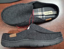 Dearfoams Men's Slippers Memory Foam Charcoal /Gray Size 11 New No Box but w/Tag