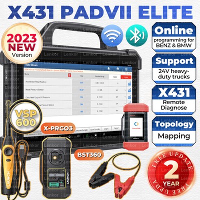 LAUNCH X431 PAD VII ELITE X-PROG 3 Car Diagnostic Scanner Key Programming Coding