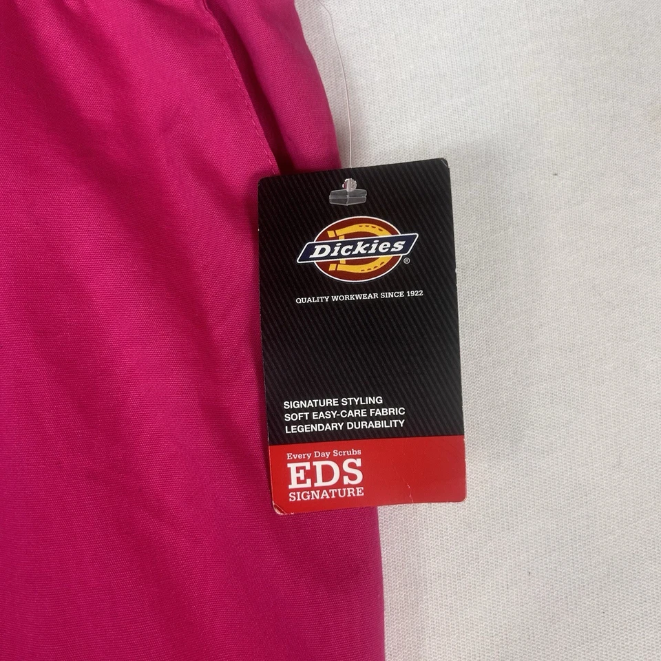 NUEVO Pantalones Médicos Dickies Rosa EDS Para Mujer XL Pequeño Cordón Cintura Elástica Nuevos con Etiquetas Foto 3 de 4