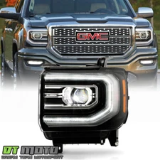 For 2016-2018 GMC Sierra 1500 OE Full LED Projector Headlight Headlamp - Driver