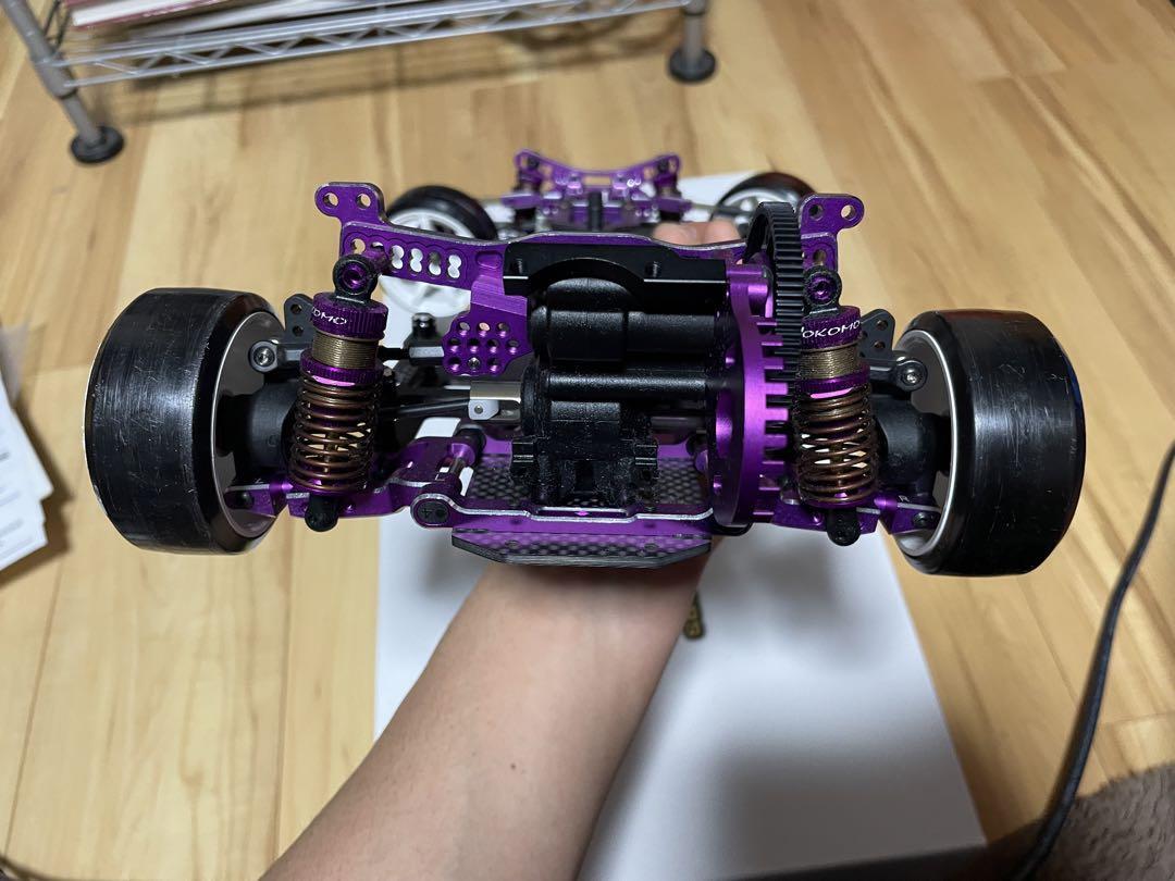 Yokomo YD-2RX Purple Full Option Kit R/C Drift Chassis Used 10