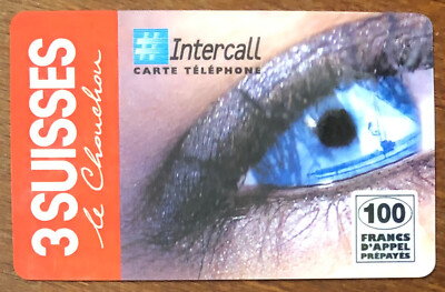 INTERCALL 3 SWISSES 100F PREPAID PREPAID TELECARD CALLING CARD CARD CARD