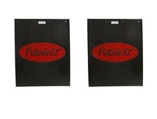 Peterbilt Motors 24" x 36" Polyguard 1/8" Thick Semi Truck Black Mud Flaps-Pair