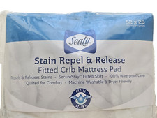 Sealy Stain Repel  Release Fitted Crib Mattress Pad - 52x28 - NEW