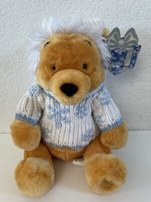 Disney Store Winnie the Pooh Plush Holiday Christmas Snowflake Sweater