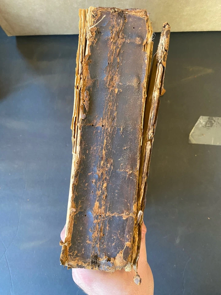 1752 Holy Bible Edinburgh Adrian Watkins Leather King James Antique Rare - Image 2 of 4