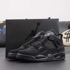 Nike Air Jordan 4 "Black Cat" Men's Retro Basketball Shoes Mid Top