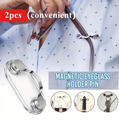 Magnetischer Brillenhalter Clip für Hemd Tasche Brille Brosche Abzeichen Magnet UK