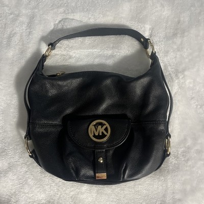 Michael Kors Black Pebbled Leather Shoulder Bag