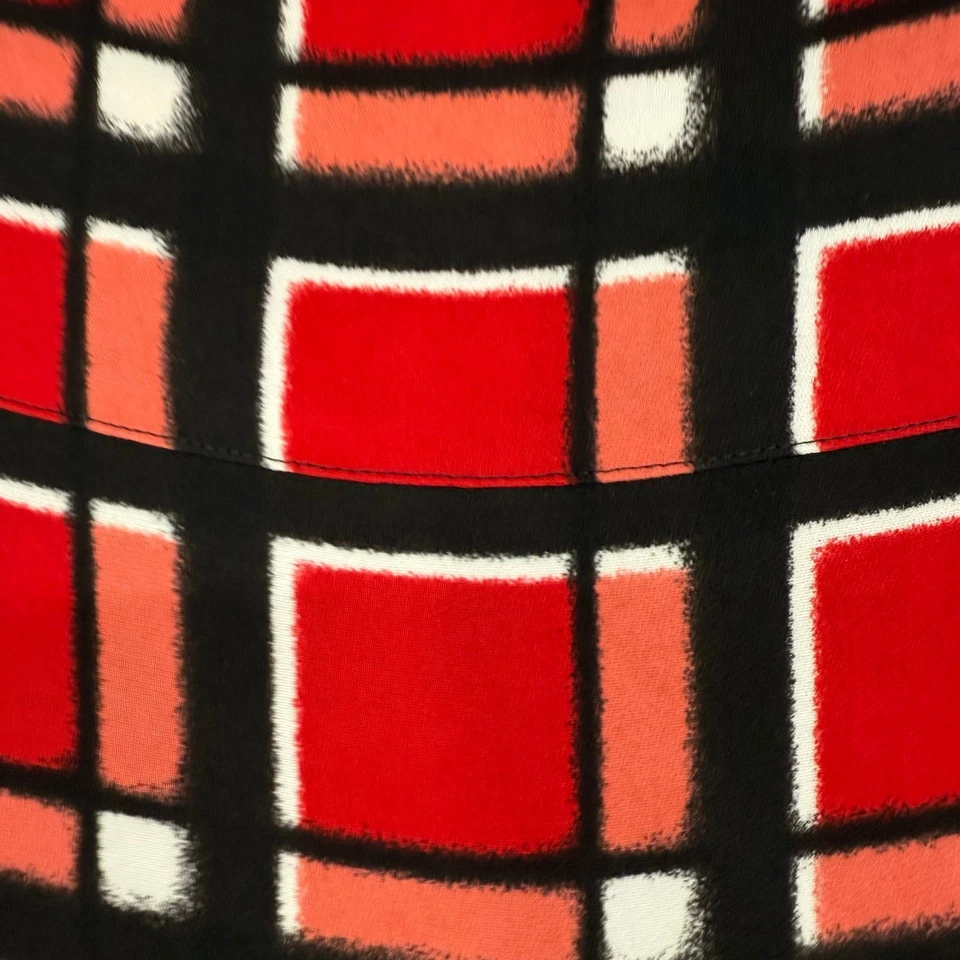 Top de crepé a cuadros Marc by Marc Jacobs Toto para mujer talla S rojo Cambridge multi cremallera Foto 3 de 4