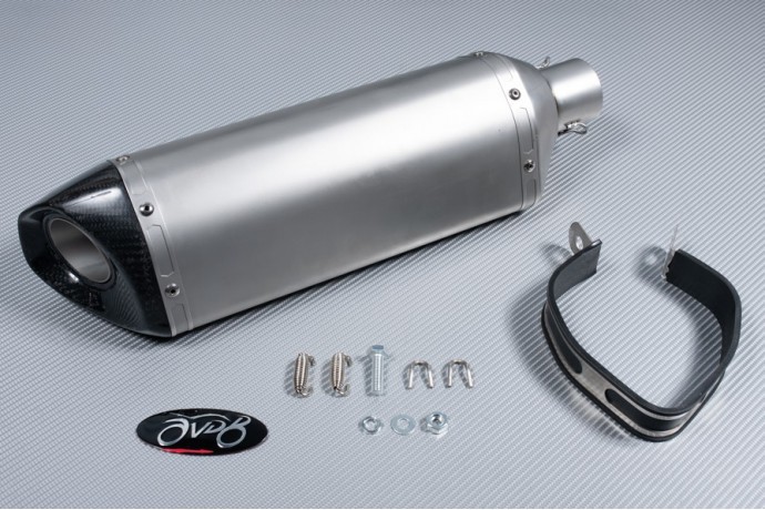 Pot d'échappement universel AVDB en aluminium 61 mm pour moto