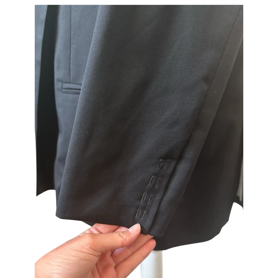 Blazer italiano negro Ashley Williams Vitale Barberis Canonico para mujer 12 Foto 3 de 4