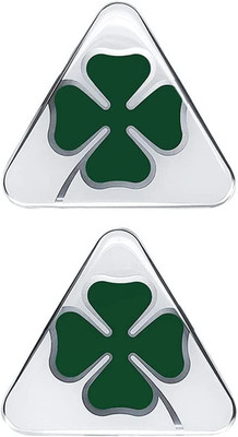 Alfa Romeo Offizielle 3D Aufkleber, Grüner Vierblättriger Kleeblatt, Rechts Und